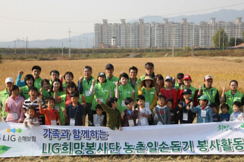 LIG손보 "고구마 캐며 농촌일손 도와요"
