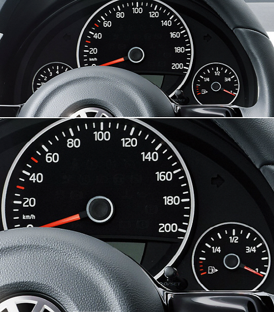 폭스바겐 UP! 계기판도 심플하게                                                                                                                                                                    