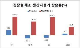 무값 나홀로 고공행진…김장철 '비상'