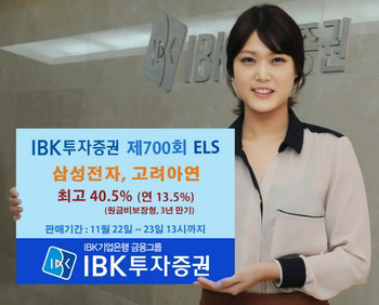 IBK투자證, 원금비보장형 ELS 공모