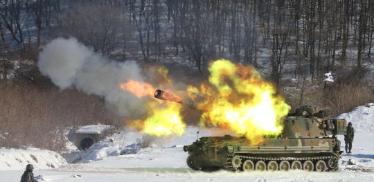 [포토] 포탄 발사하는 K-55 A1