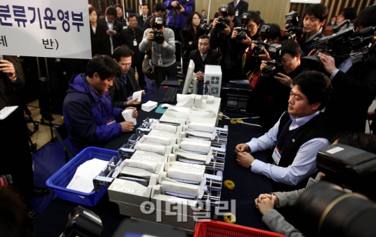 [포토]18대 대통령 선거 개표 공개시연