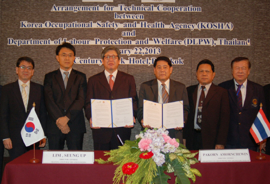 안전보건공단, 태국 노동보호복지청과 기술협력 협정 체결