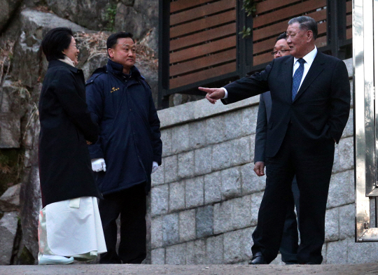  정몽구 회장 밝은 표정                                                                                                                                                                            