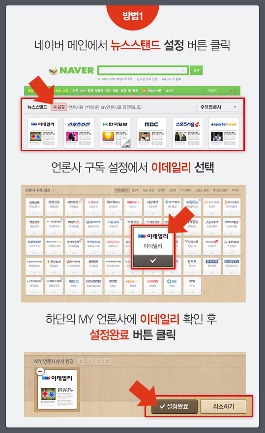 '이데일리'와 '네이버 마이뉴스'의 만남, 쉽고 편리하게!