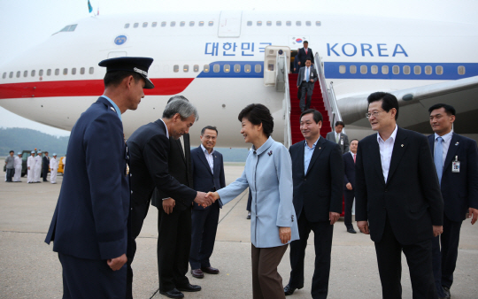  중국 방문 마친 박근혜 대통령                                                                                                                                                                     