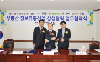 공인중개사協, 네이버·다음과 상생 협약체결