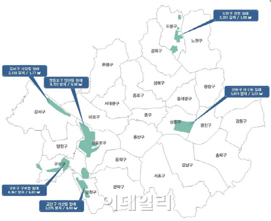 서울 준공업지역내 토지거래허가구역 27㎢ 대거 해제