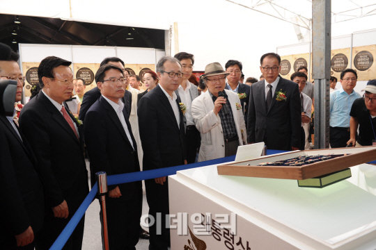 [포토] 제43회 대한민국 공예품 대전 둘러보는 한정화 중기청장