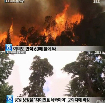 미국 산불 비상, "요세미티는 국보, 반드시 사수" 결의