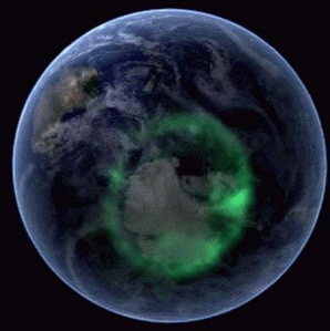 우주서 본 남극 오로라, 밤하늘을 수놓은 빛의 커튼 '장관'