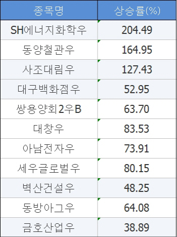 거래소 마비시킨 우선주 급등..상승랠리 끝물?