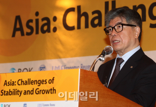 [포토]개회사 사는 김중수 총재