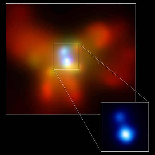 국제연구진, 은하병합 직전 쌍둥이 거대 블랙홀 포착