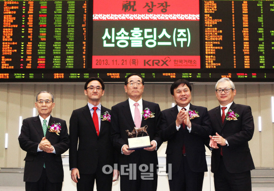 [포토]신송홀딩스 코스피 상장 기념식
