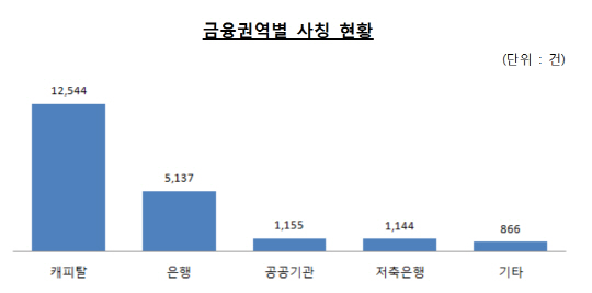 대출사기범이 가장 많이 사칭한 금융기관은 '캐피탈사'