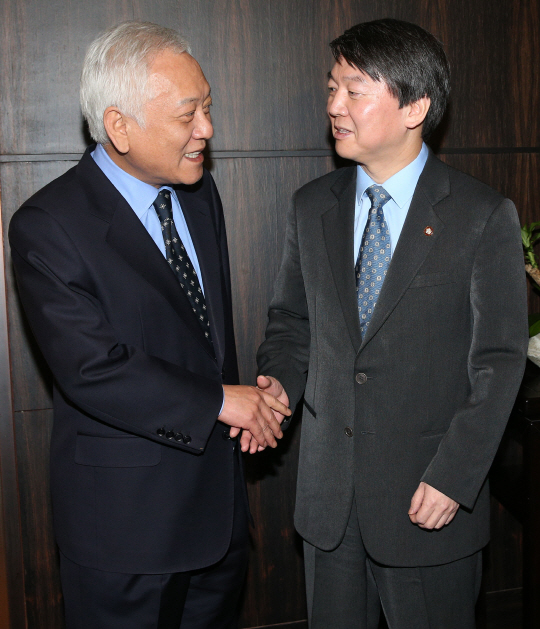 [포토] 김한길 안철수 오찬