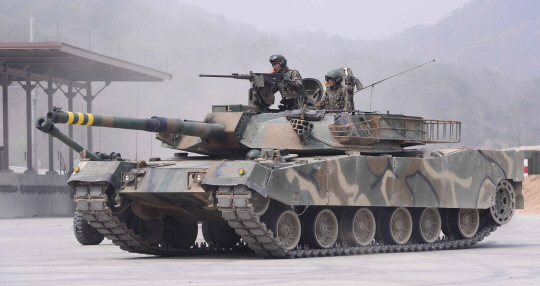  훈련 마친 K-1 전차                                                                                                                                                                               