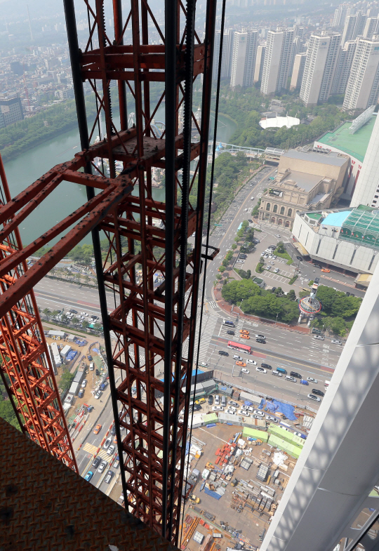  박원순 시장, 제2롯데월드 안전점검                                                                                                                                                                