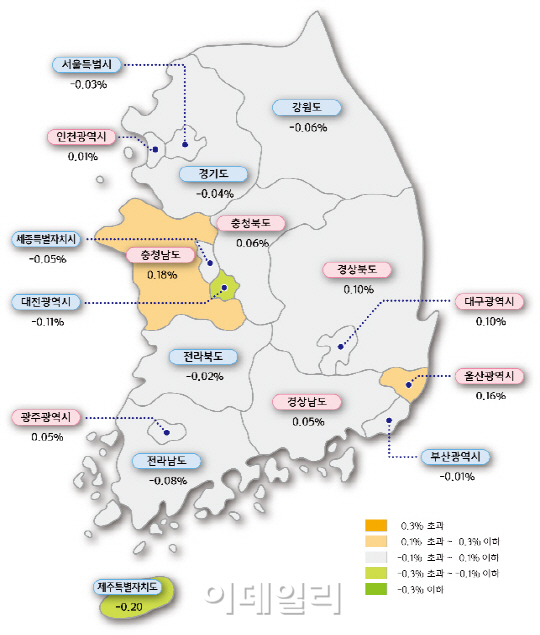 수도권 아파트값 8주 연속 하락