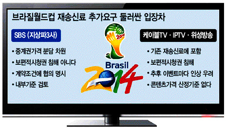 IPTV·위성도 케이블과 한뜻.."월드컵 추가 재송신료 없다"