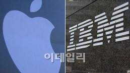 애플·IBM, '30년 구원' 뒤로하고 손잡는다..기업용 '아이폰'·'아이패드&apo...