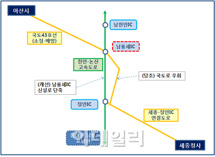 천안고속도로~국도43호선 잇는 남풍세IC 29일 개통