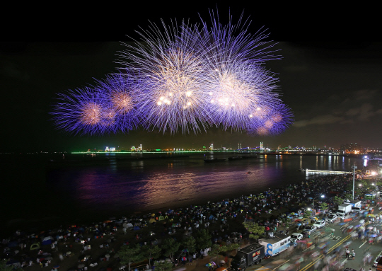 [포토] 포항국제불빛축제의 하이라이트 `불꽃경연대회`