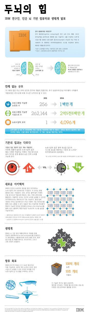 IBM, 인간 뇌 구조 닮은 새로운 '시냅스 칩' 발표..감각까지 읽는다