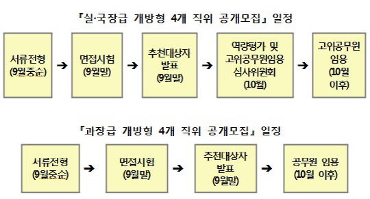 안행부 감사관 등 8개 개방형직위 공모