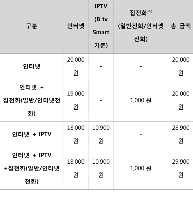 SK브로드, 초고속+TV결합 '2만8900원' 출시