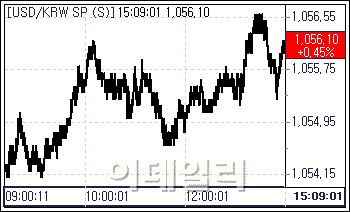 역외매수 영향..환율 나흘 만에 상승(마감)