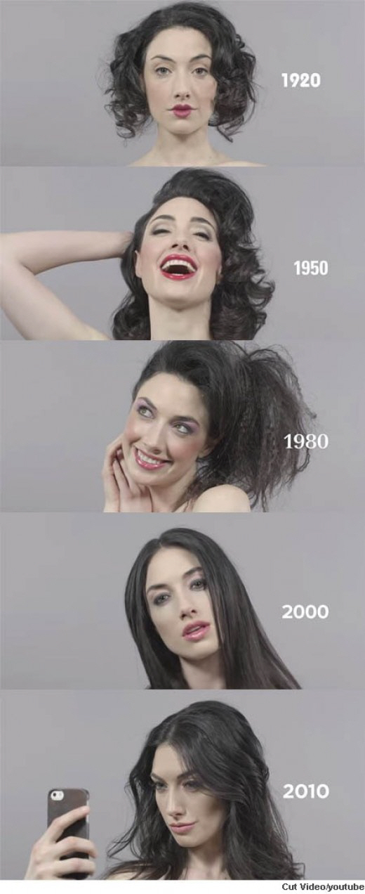 지난 100년간 미녀의 얼굴은 어떻게 변했나