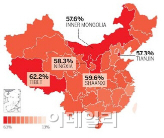 중국서 모바일쇼핑 가장 활발한 지역은?…"티벳"