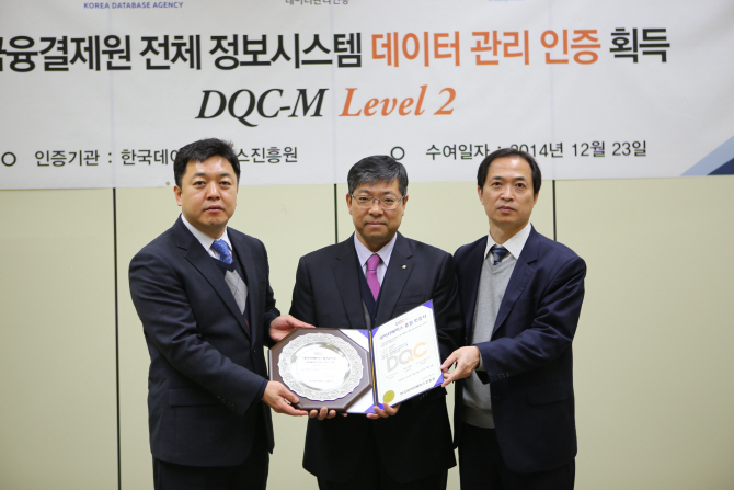 금융결제원, 데이터 관리 인증(DQC-M) 획득