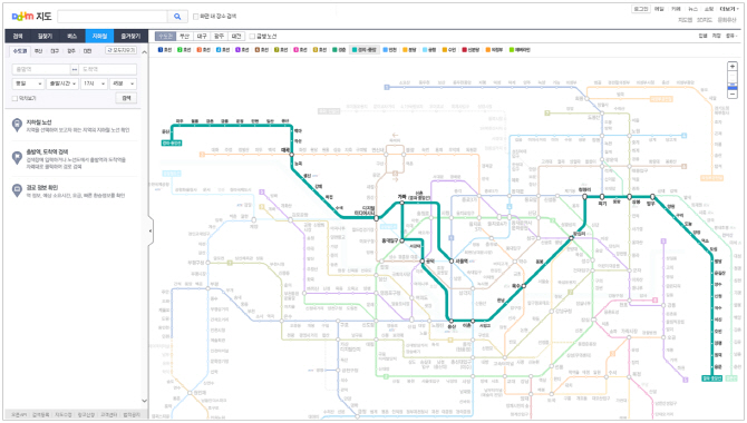다음지도, 경의·중앙선 등 신규 노선 정보 업데이트