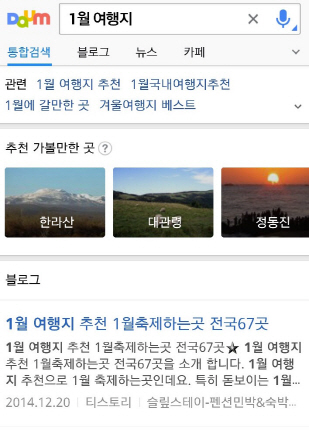 다음 검색, '추천 가볼만한 곳' 서비스 오픈