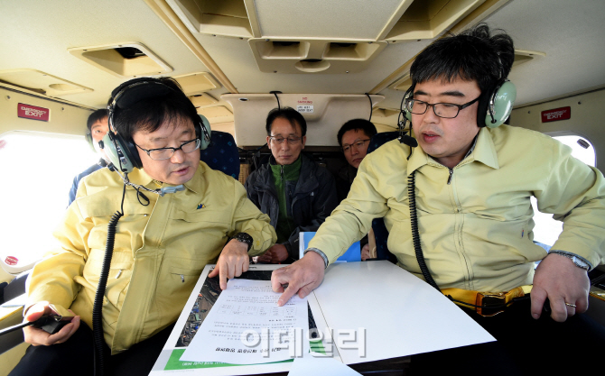 신원섭 산림청장, 소나무재선충병 항공예찰 실시