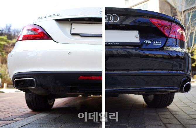 [포토] 벤츠 CLS 400 vs 아우디 A7 45TDI, 섹시한 뒷태