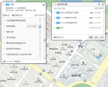 다음 지도, 국내 지도 최초 경남 실시간 버스 정보 서비스 시작