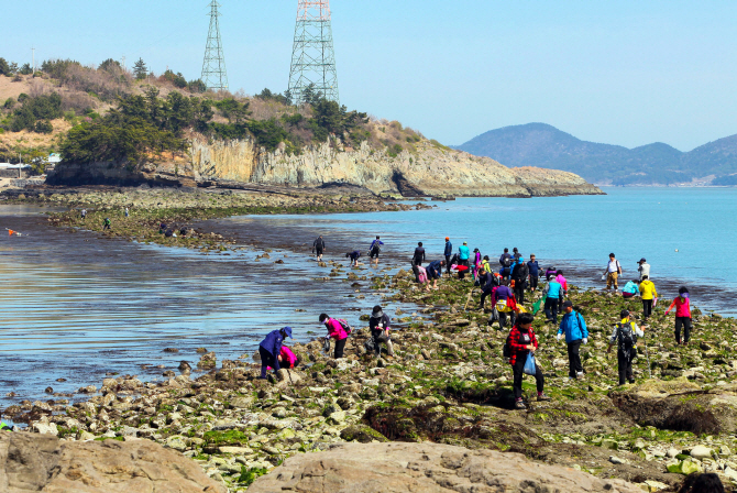 [포토] 여수 사도, 현대판 '모세의 기적'