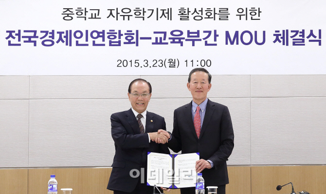 경제계, 교육부와 손잡고 청소년 진로탐색 돕는다