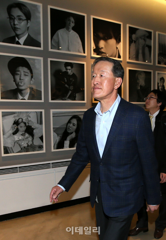 [포토]SM 타운 코엑스 아티움 방문한 허창수 전경련 회장