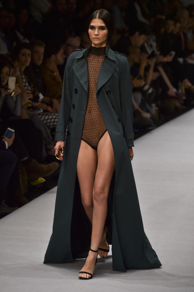 전신 시스루 의상 입고 시크한 눈빛 발사                                                                                                                                                            