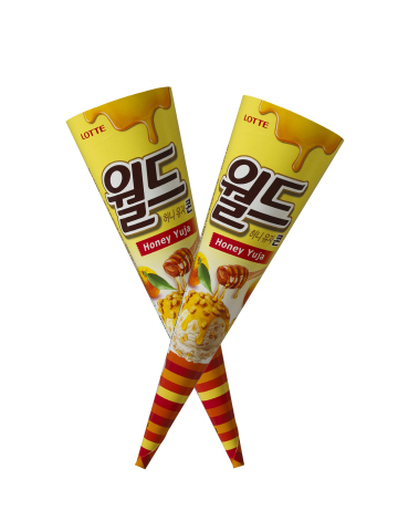 롯데제과, 아이스크림계 순하리 '월드콘 허니유자' 출시