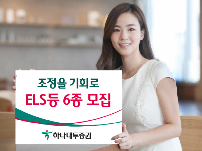 [머니팁]하나대투증권, '조정을 기회로' ELS 등 6종 모집