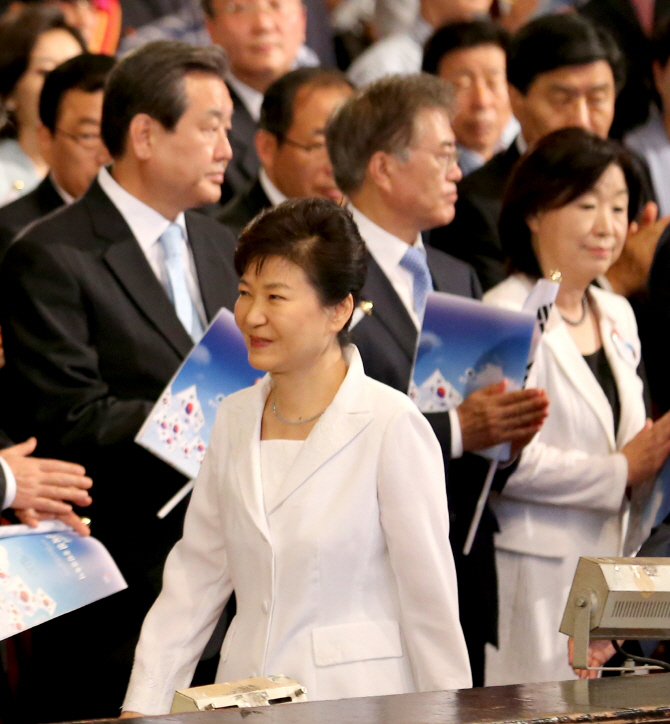 [포토] 박 대통령과 여야 대표