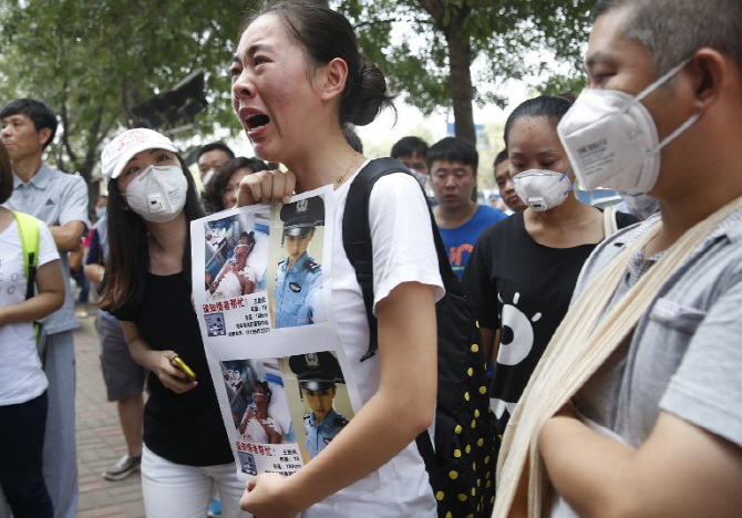 中 톈진 폭발사고 사망자 112명으로 증가