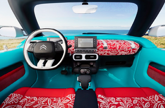시트로엥 '캑터스 M 콘셉트카', 매력적인 실내 인테리어                                                                                                                                    