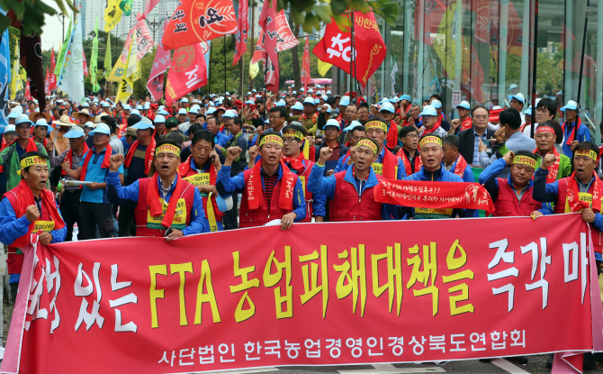 [포토] 한중FTA 대책 요구하는 농민들